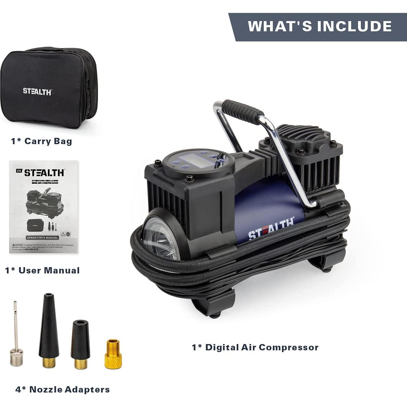 Compresor de Aire Portátil Stealth ST-IN310DC 12V 120PSI