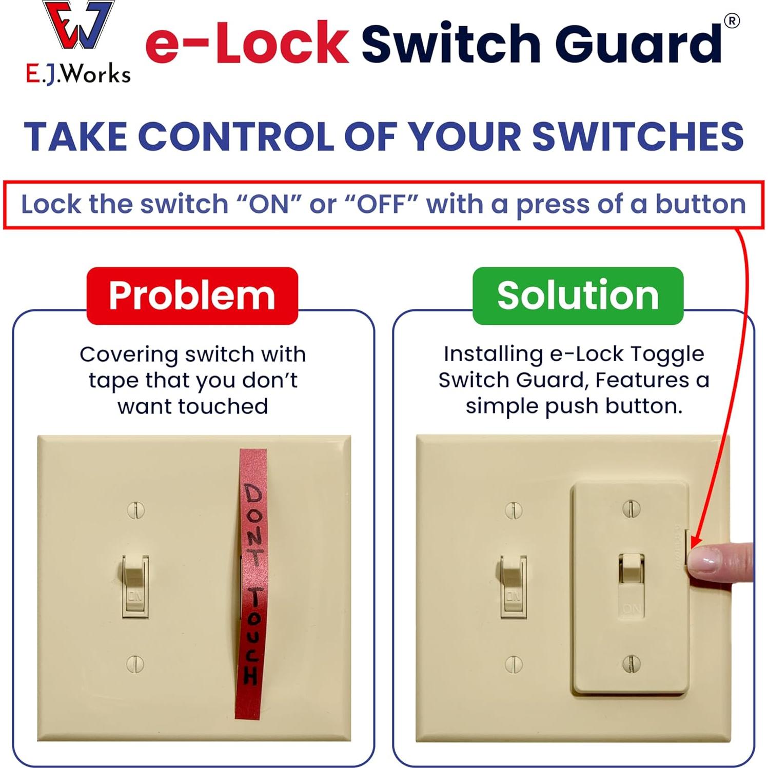 Protector de Interruptor E-LOCK SG-102 Marfil 1 Cuenta
