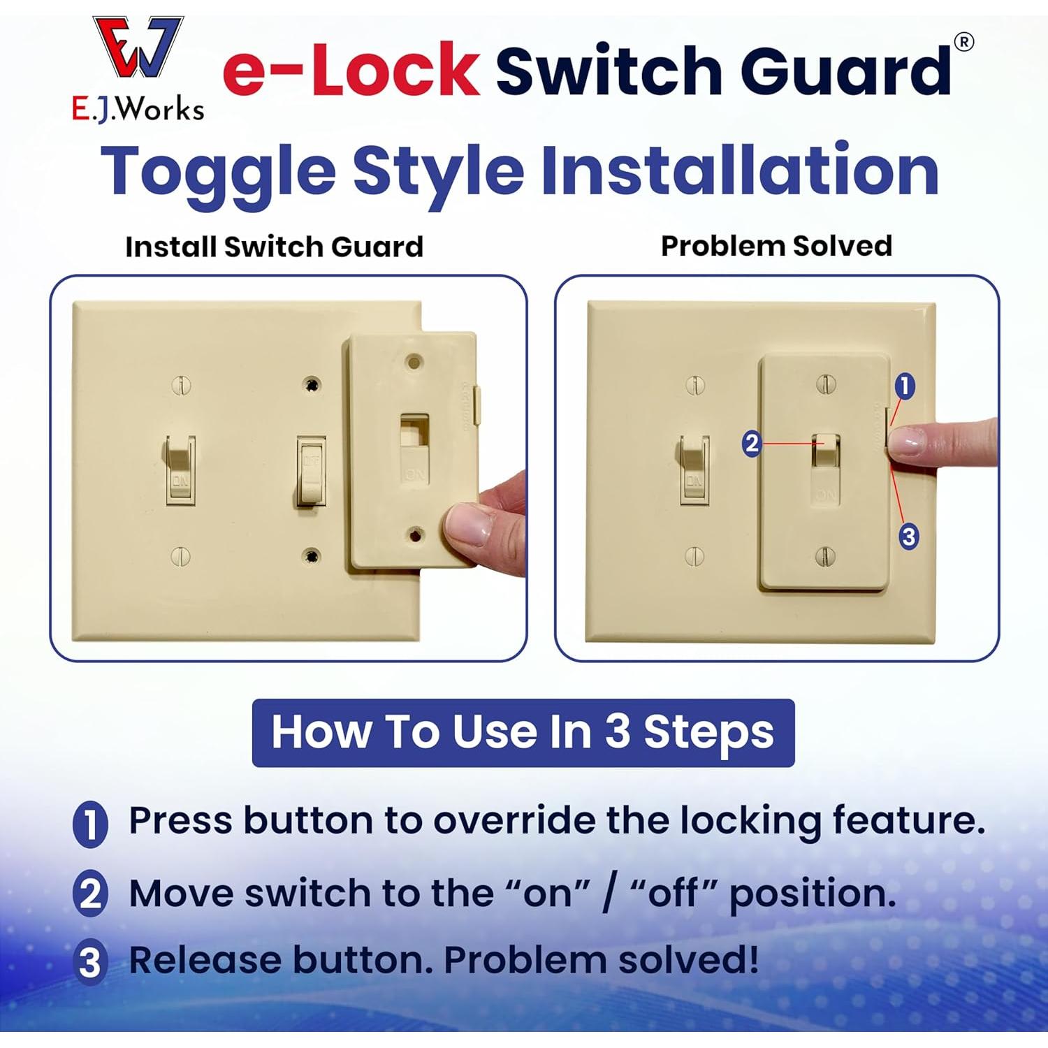 Protector de Interruptor E-LOCK SG-102 Marfil 1 Cuenta