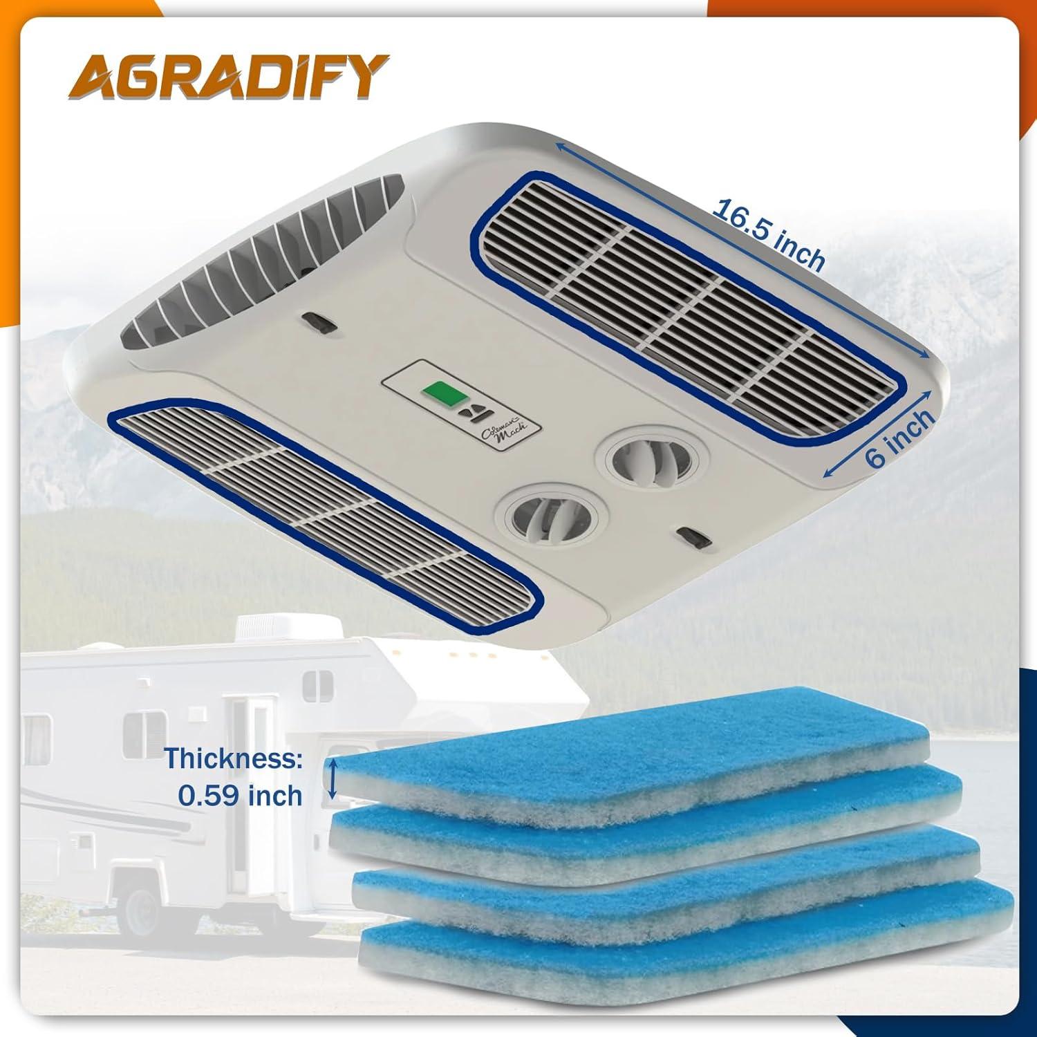 Paquete de 6 Filtros de Aire MERV 8 AGradify 15.24 x 41.91 cm