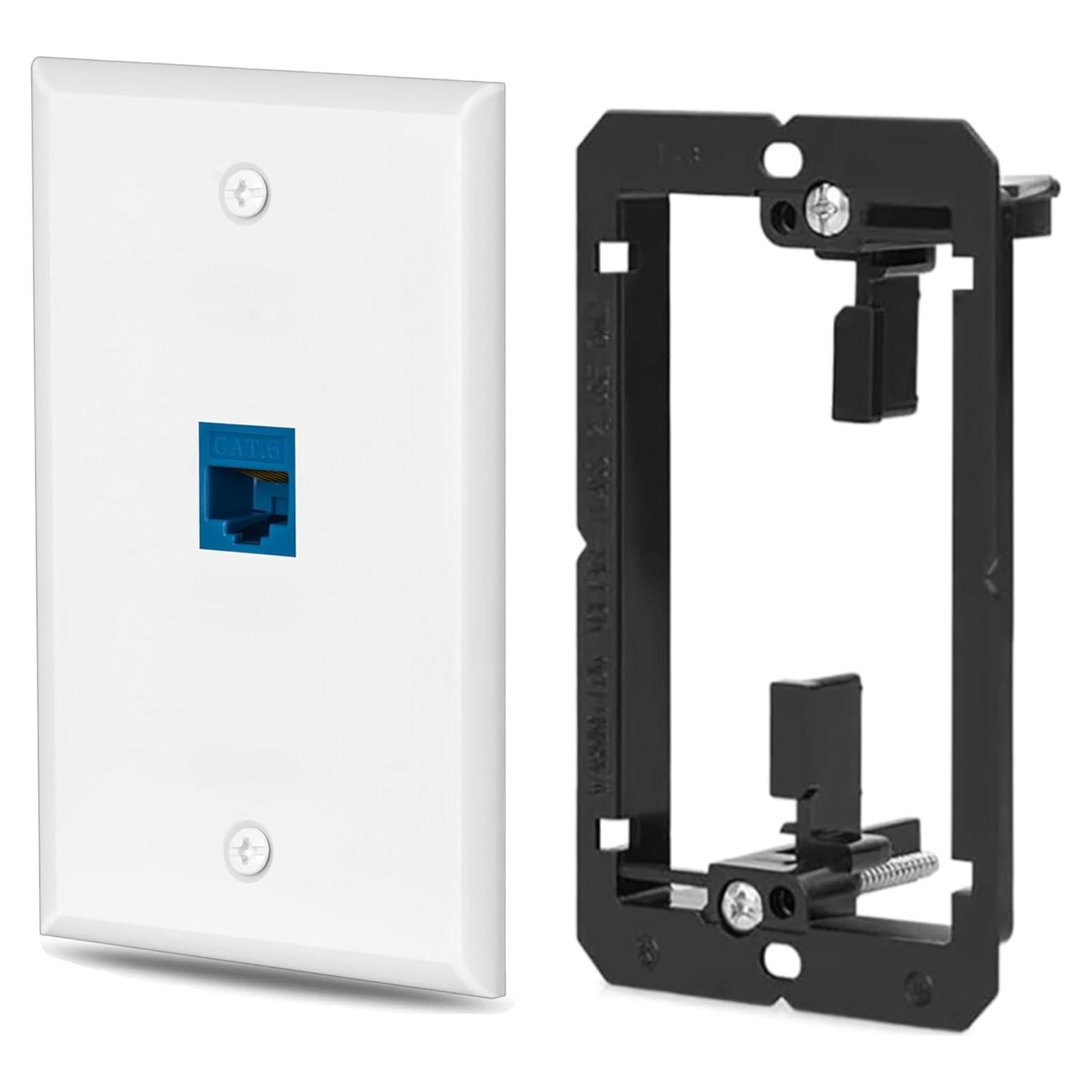 Placa de Pared Ethernet Cat6 MiaoYfei 1 Puerto RJ45 Soporte