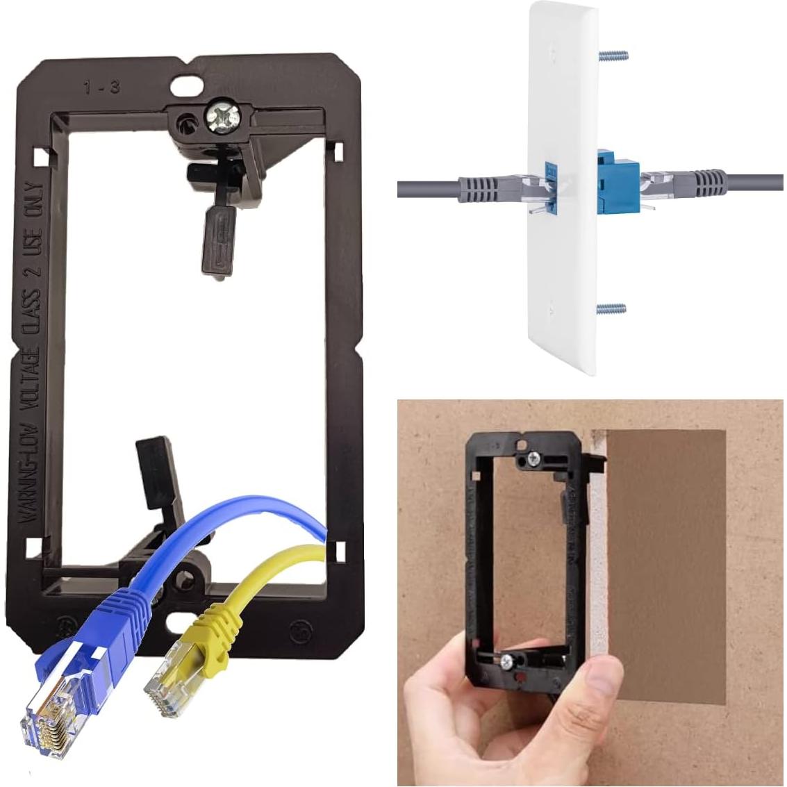 Placa de Pared Ethernet Cat6 MiaoYfei 1 Puerto RJ45 Soporte