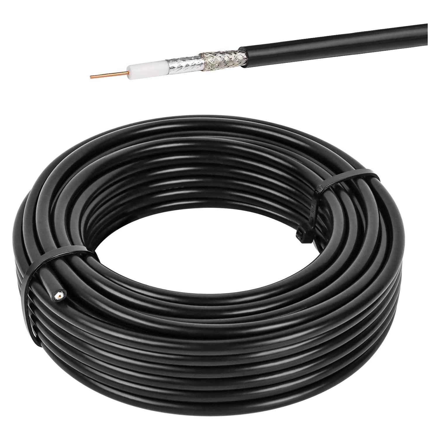Cable Coaxial RG58 9.14m 50 Ohm para Amplificador WiFi