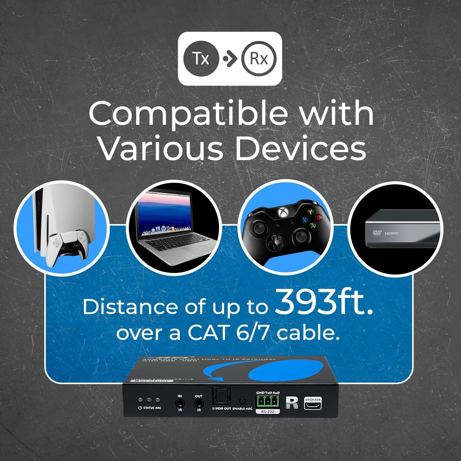 Receptor HDMI OREI UHD-EXM500PRO-RX 4K 60Hz Cat6