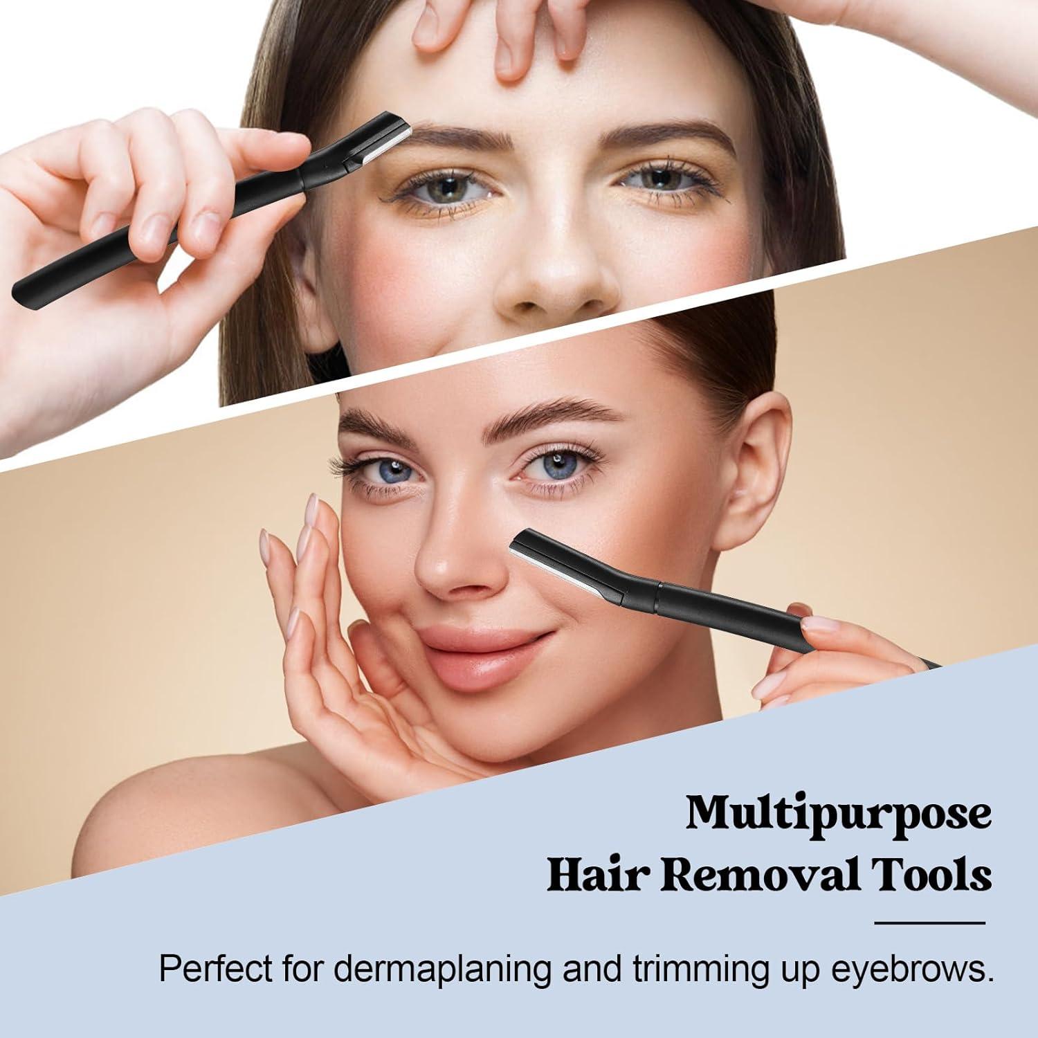 Juego de 6 Cuchillas para Cejas HFATMOS - Afeitadora Facial Negra