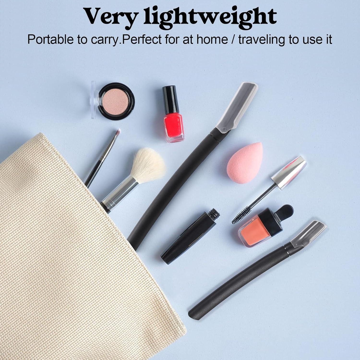 Juego de 6 Cuchillas para Cejas HFATMOS - Afeitadora Facial Negra