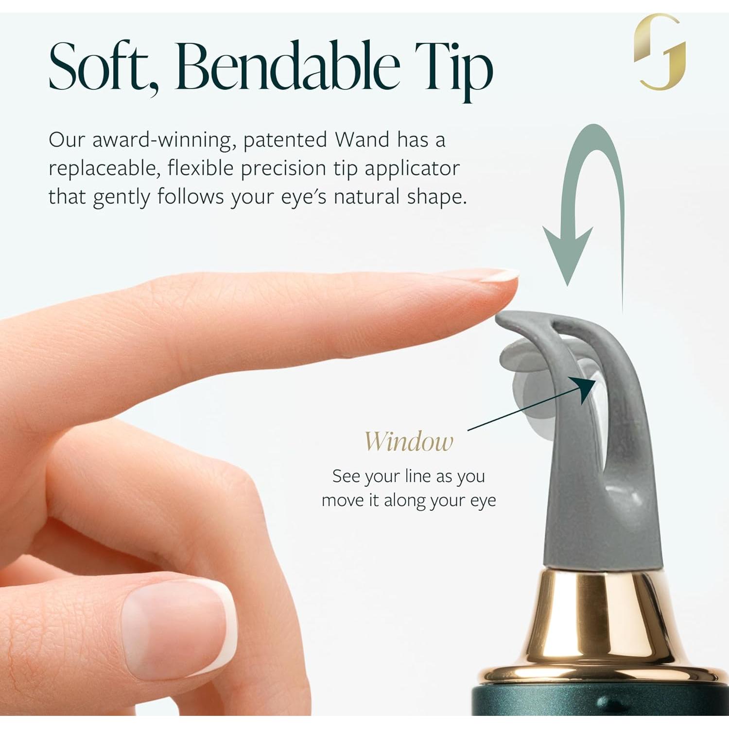 Dúo de Delineador GUIDE Beauty Negro con Varita y Crema Luxe