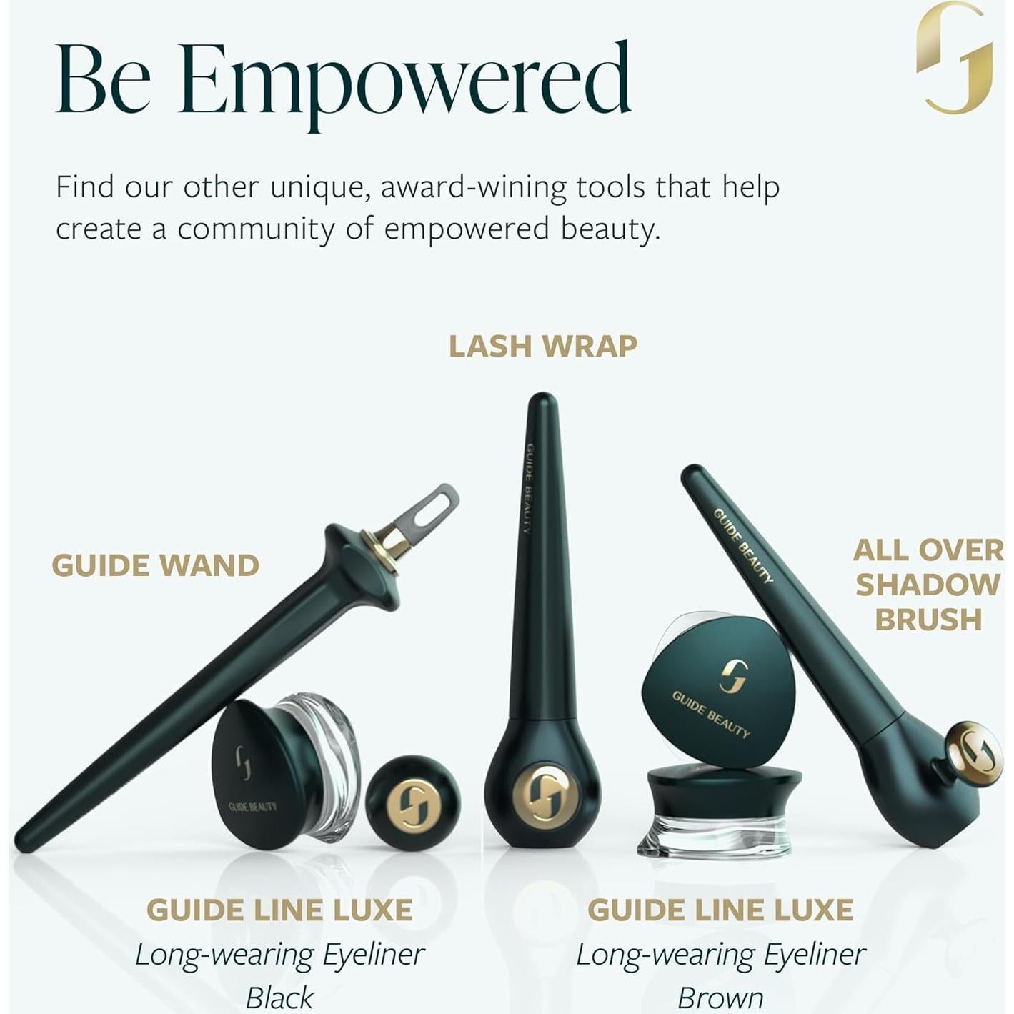 Dúo de Delineador GUIDE Beauty Negro con Varita y Crema Luxe