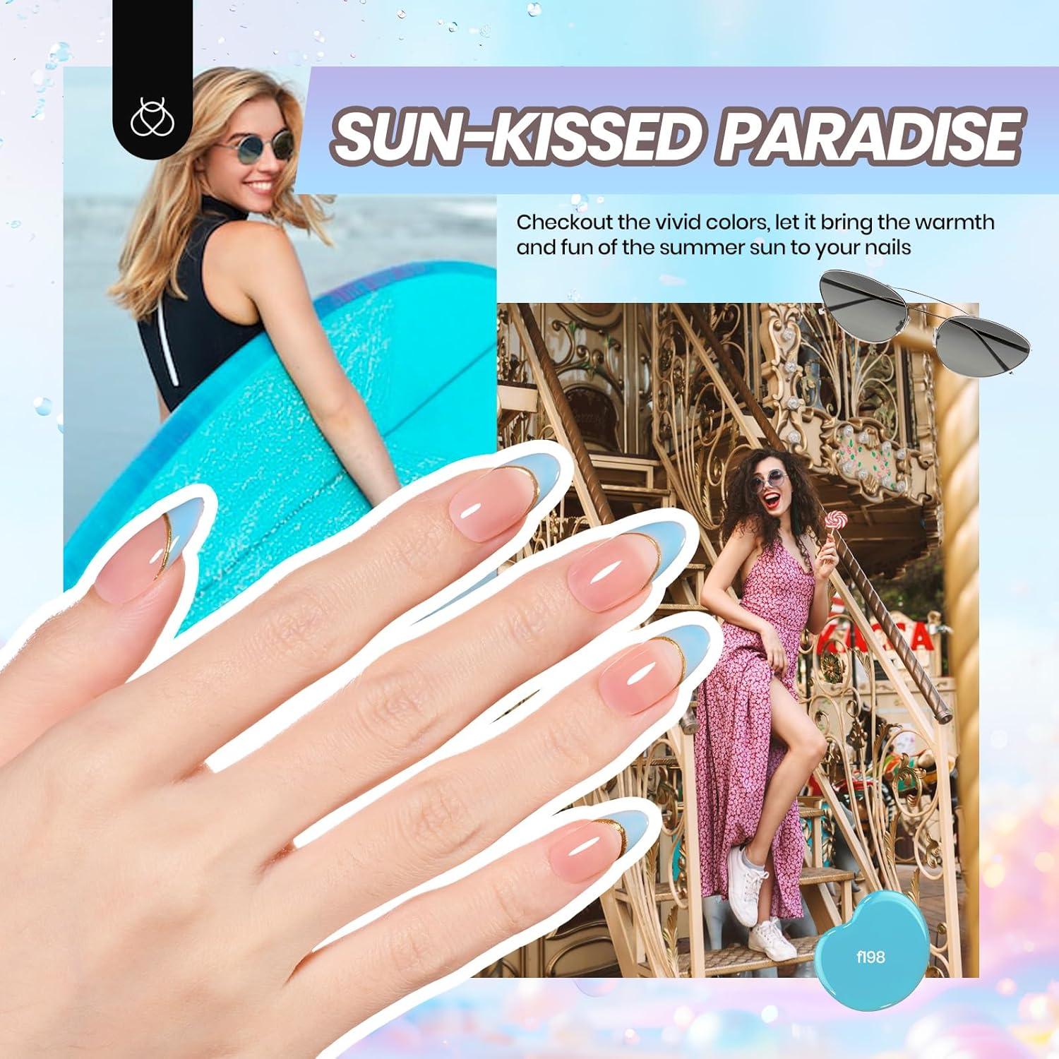 Kit de Esmalte de Uñas en Gel Beetles 54 Pcs con Luz UV