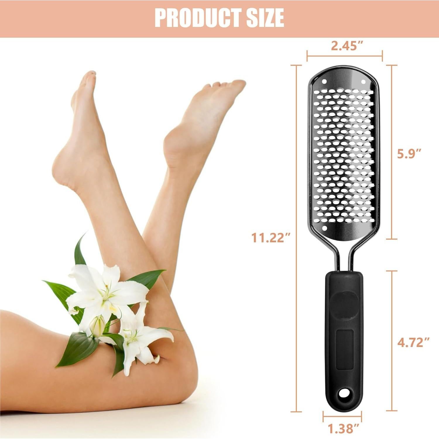 Lima de Pies OWIIZI Exfoliador Acero Inoxidable 27.6cm