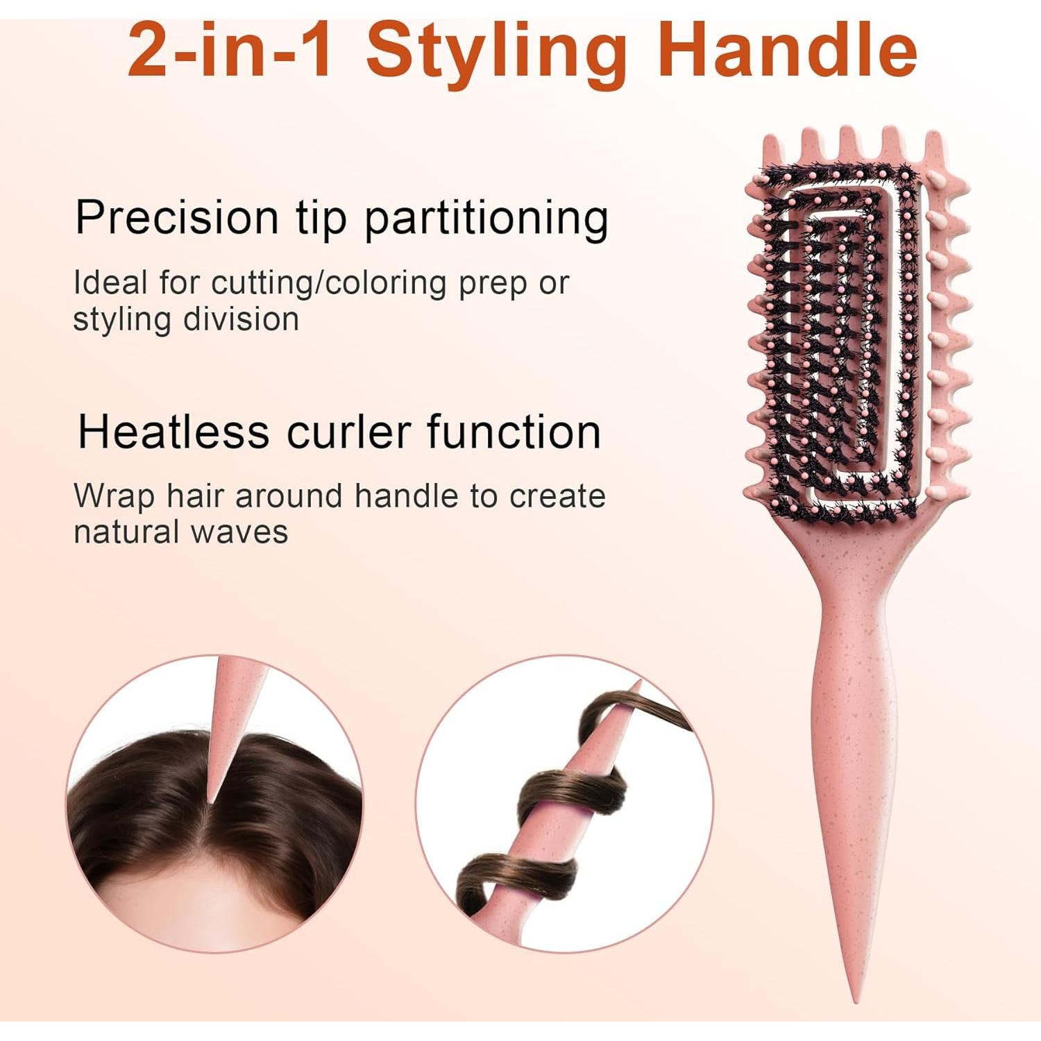 Cepillo Definidor de Rizos Weldilgit Beige - Suave y Desenredante