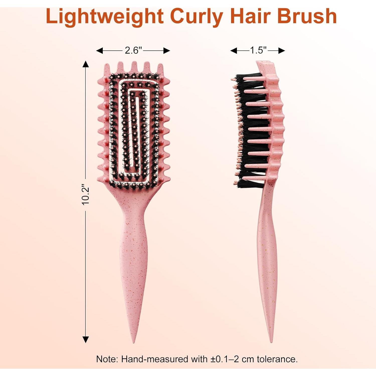 Cepillo Definidor de Rizos Weldilgit Beige - Suave y Desenredante