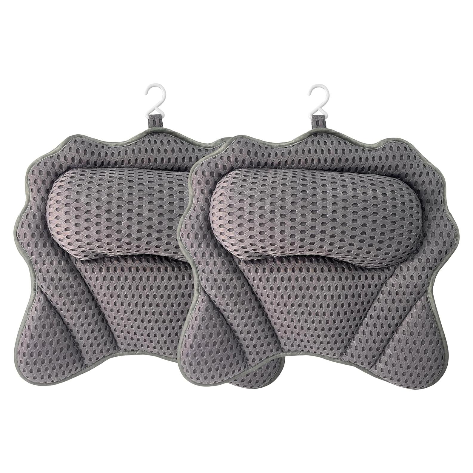 Almohada de Baño Ergonómica Rwotlls con Ventosas - 2 Piezas