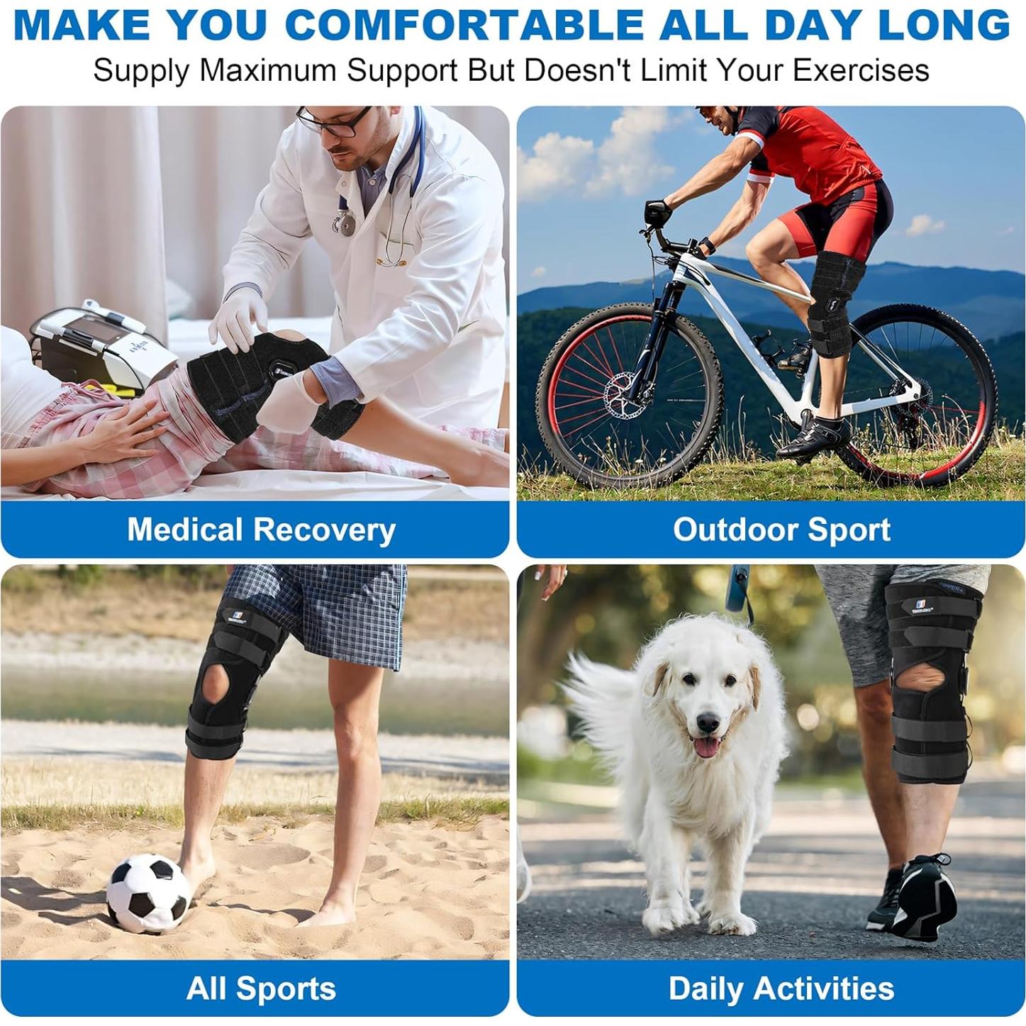 Rodillera con Bisagra T TIMTAKBO para Alivio de Dolor - Grande