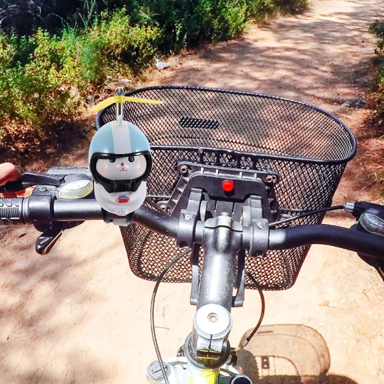 Timbre de Bicicleta PRETYZOOM Gato con Casco - Adorno Verde
