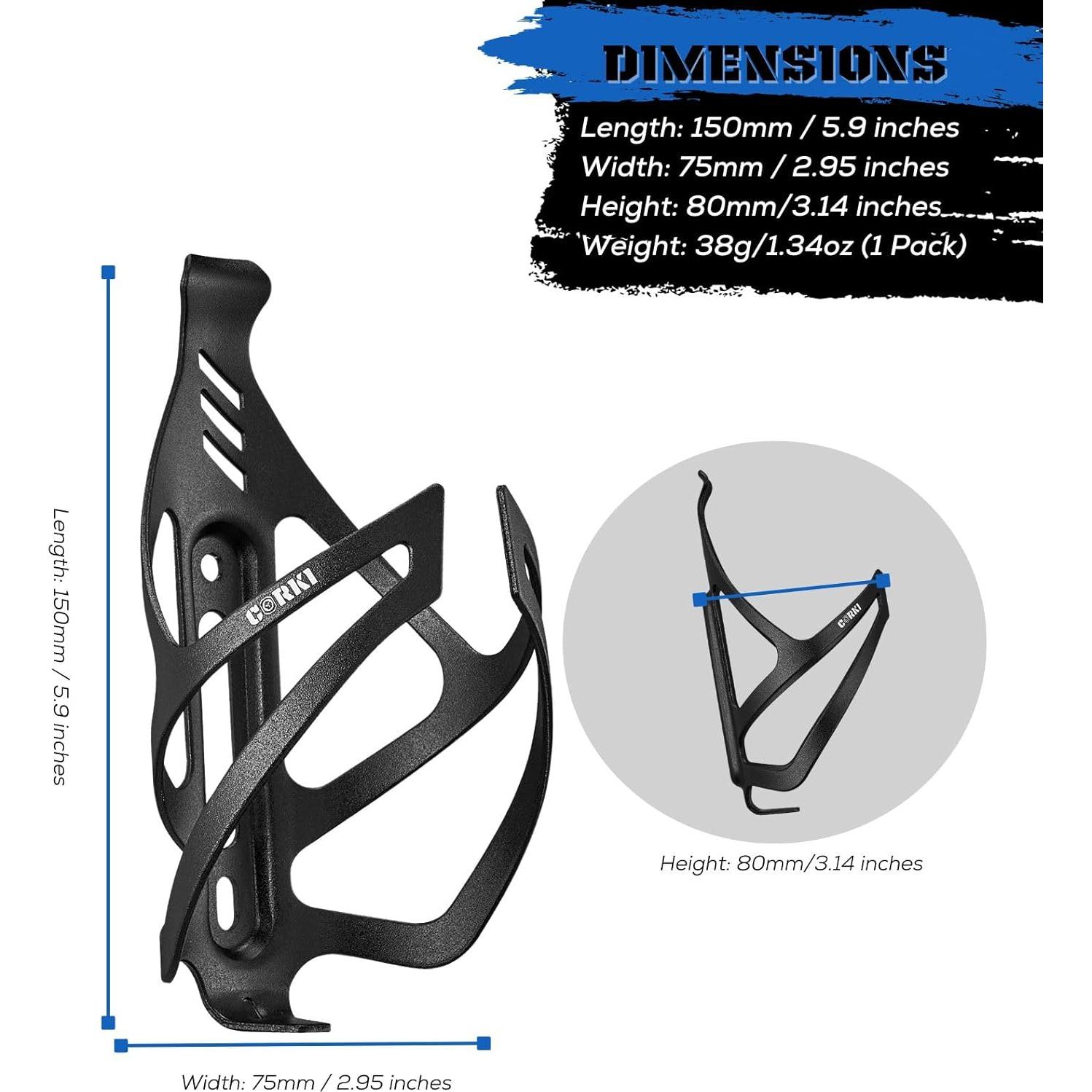 Soporte para Botella de Agua Corki Cycles Aluminio Negro 1L