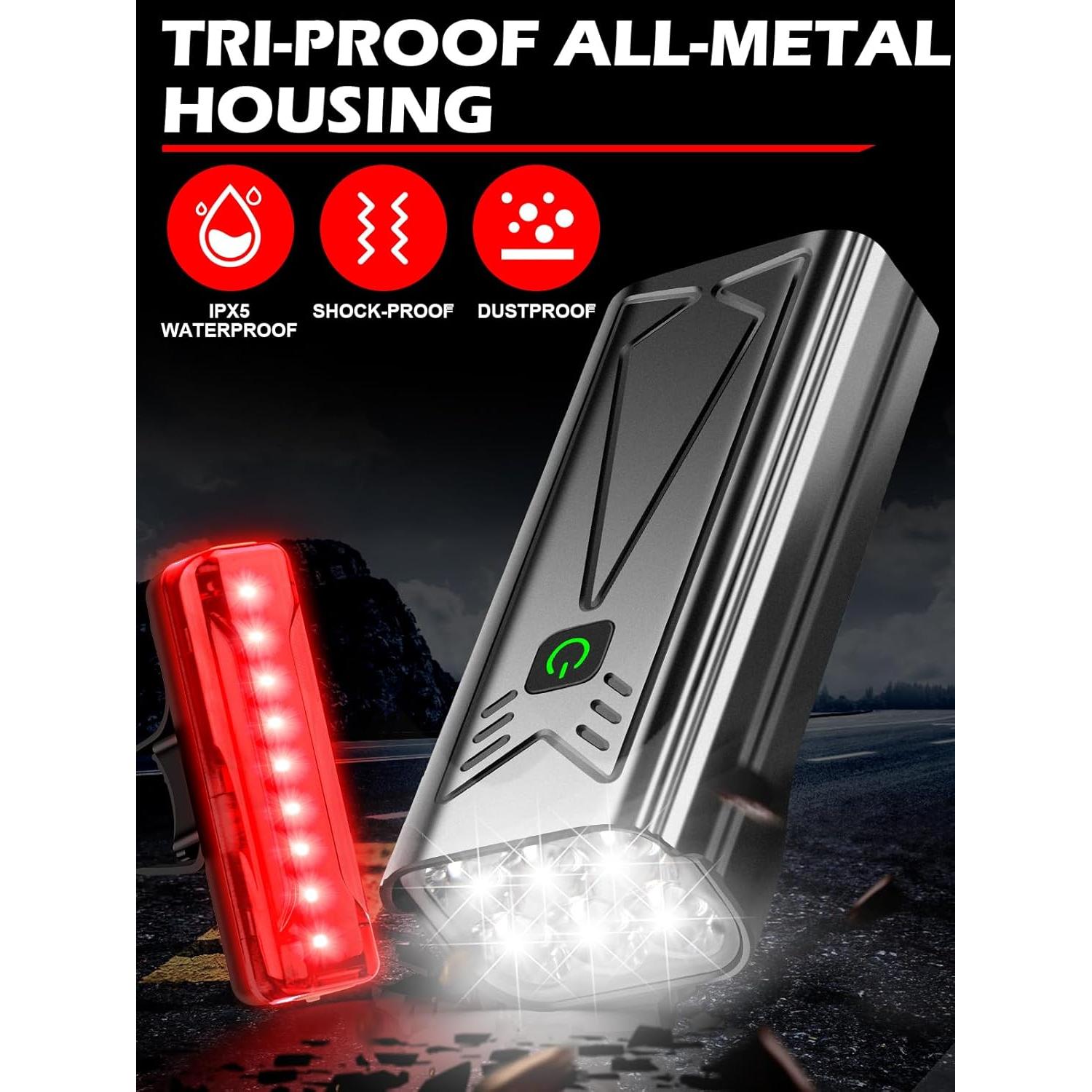 Luces de Bicicleta iKirkLiten KX6A02 9000lm Recargables USB