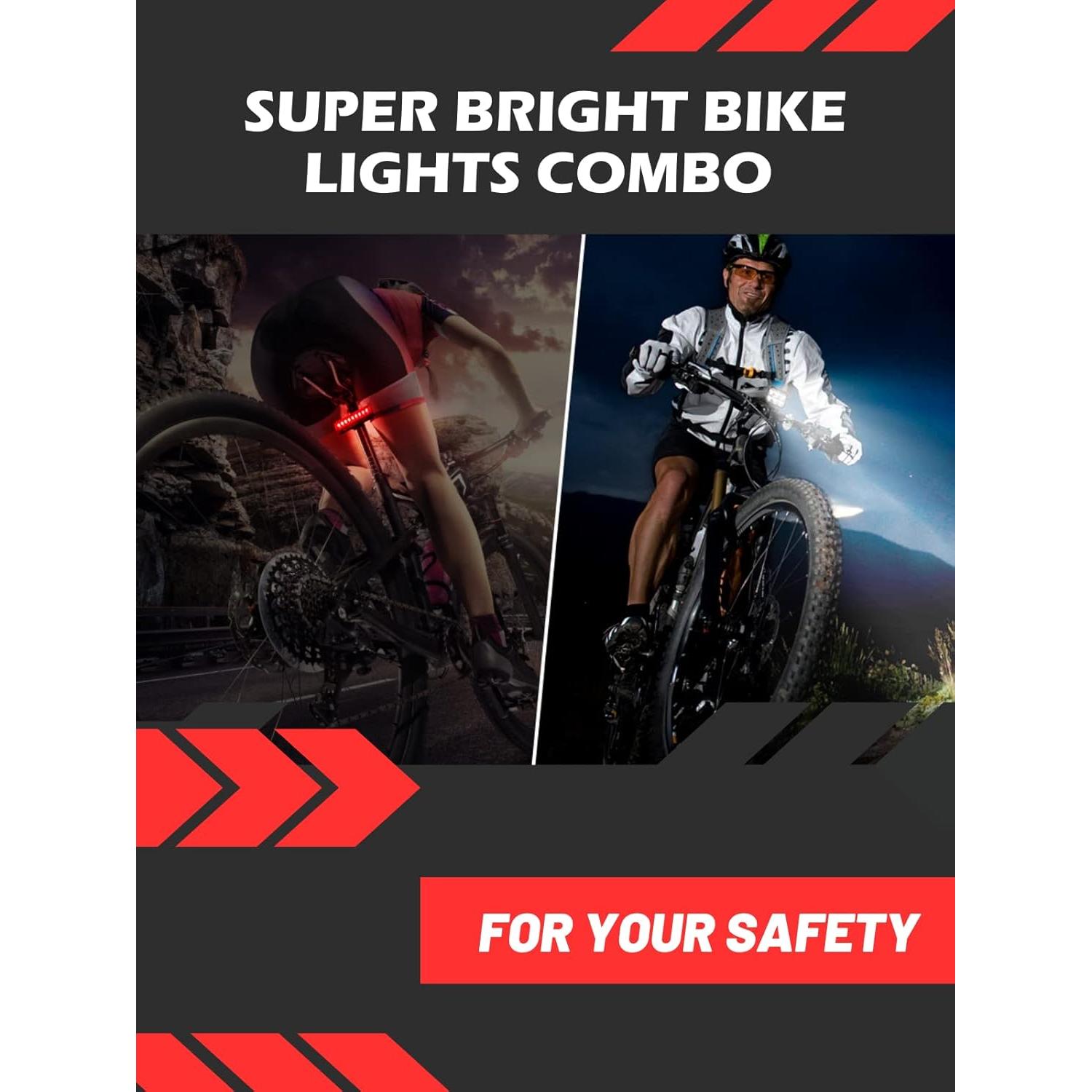 Luces de Bicicleta iKirkLiten KX6A02 9000lm Recargables USB