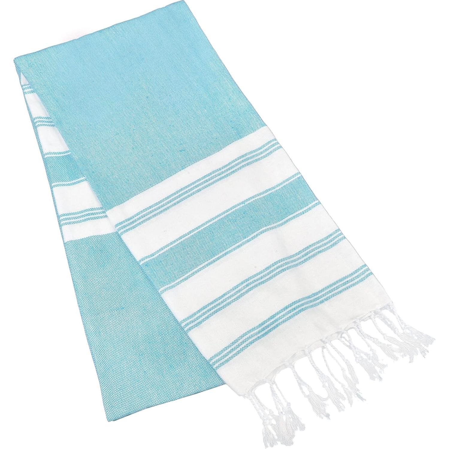 Toalla de Playa Peshtemal Turca GLAMBURG Set de 2 91x180 cm Aqua