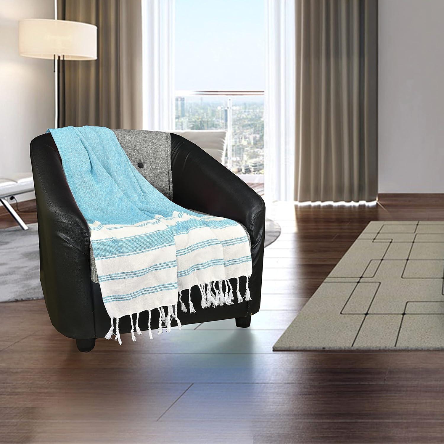 Toalla de Playa Peshtemal Turca GLAMBURG Set de 2 91x180 cm Aqua