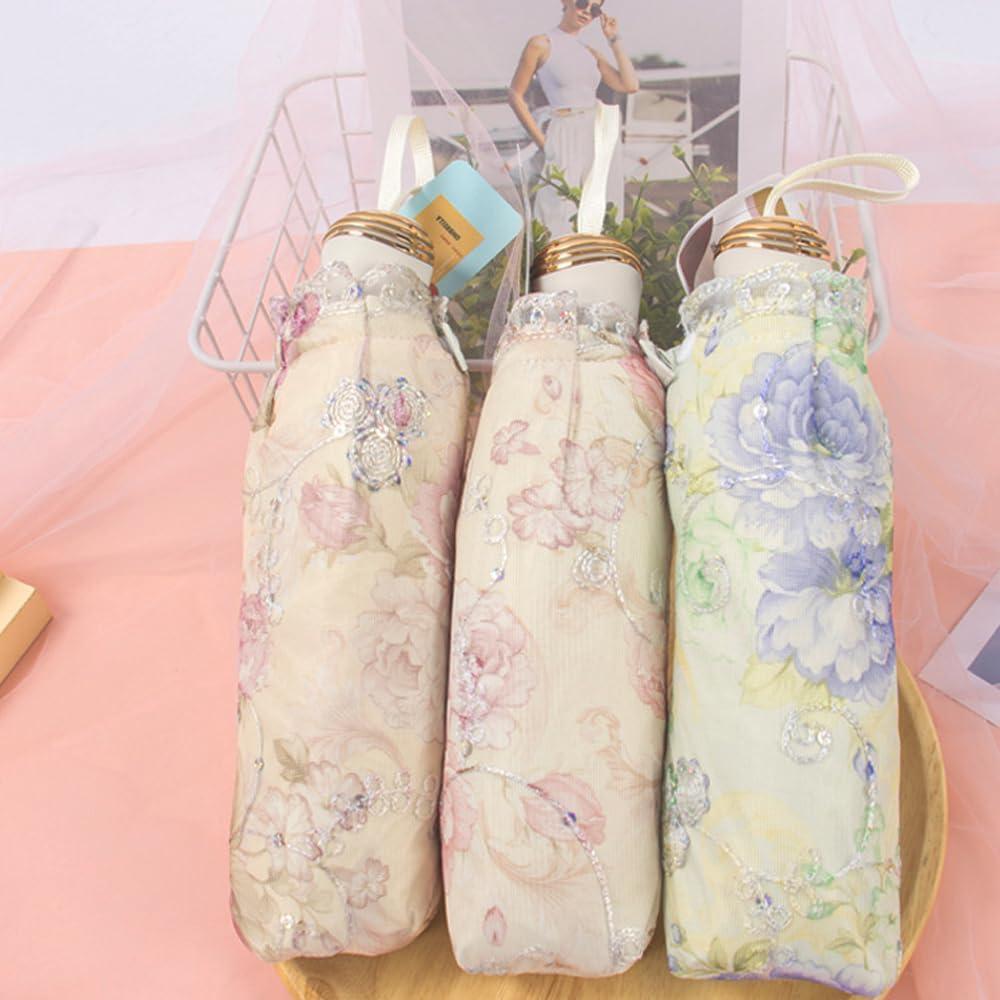 Paraguas Compacto Plegable Aikelai Floral Rosa UV 95%