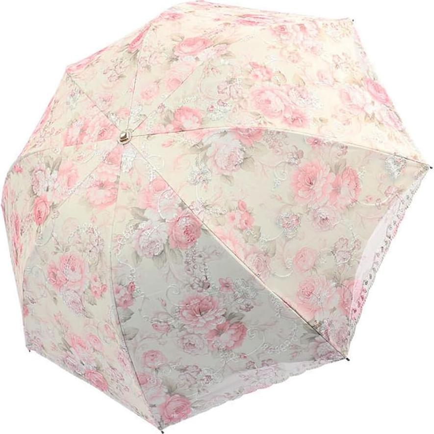 Paraguas Compacto Plegable Aikelai Floral Rosa UV 95%