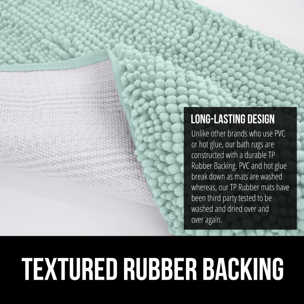 Alfombra de Baño Gorilla Grip 60x24 cm Chenille Azul Mar