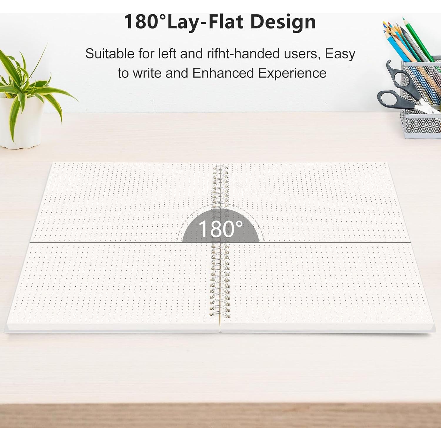 Cuaderno de Puntos RETTACY A5, Paquete de 3, 480 Páginas, 100 GSM