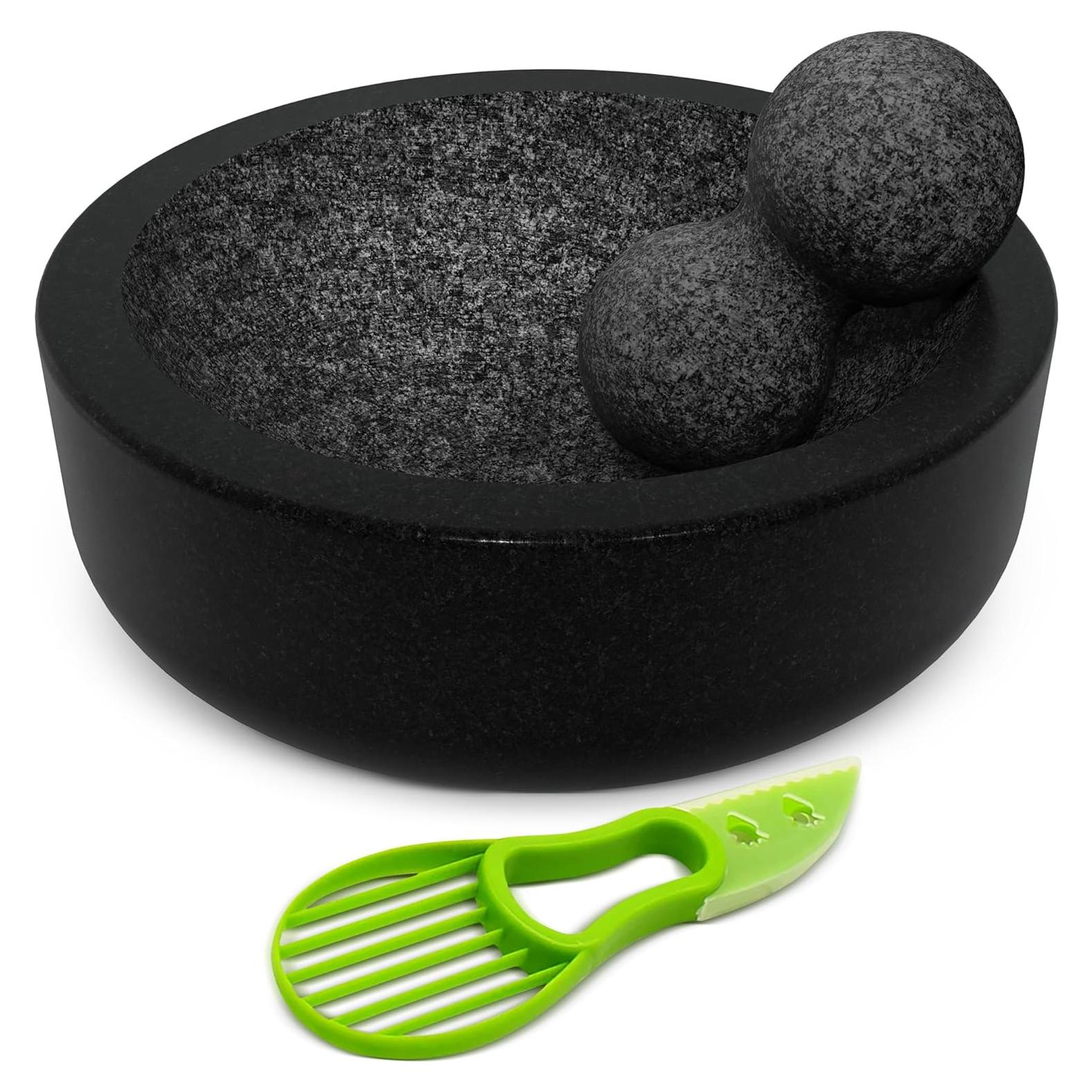 Juego de Mortero y Mano de Granito Umien 20.32 cm - 3.5 Tazas