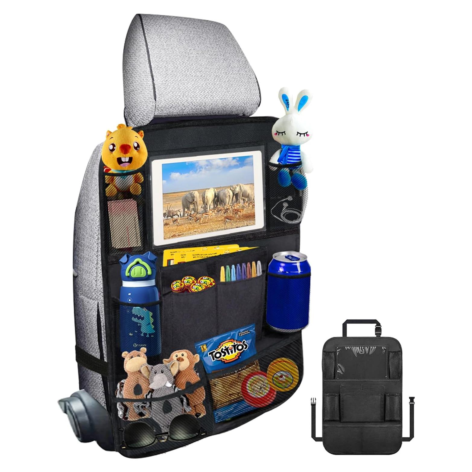 Organizador de Asiento Trasero Ecurfu 10 Compartimentos Negro