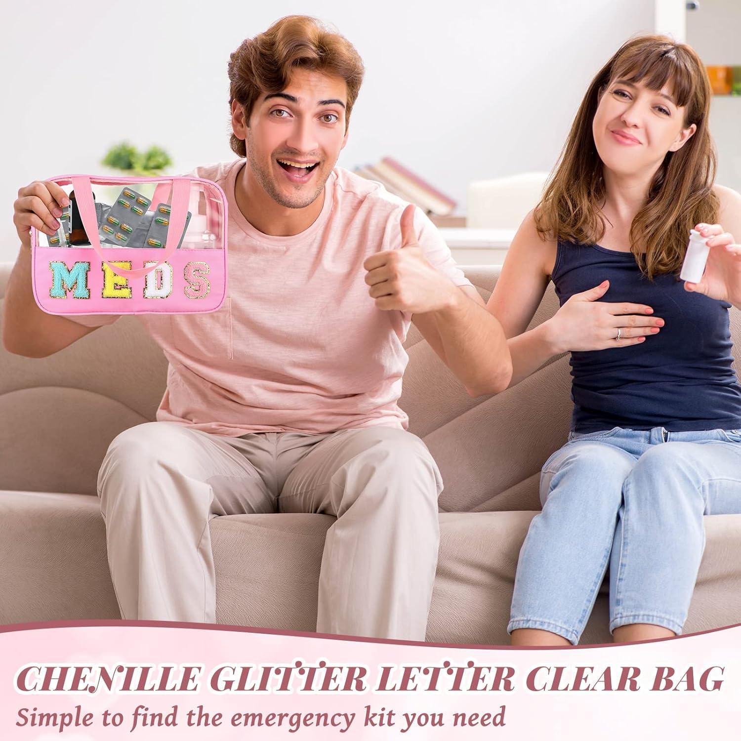 Bolsa de Medicina Transparente Silkfly con Asa Rosa 30x20x9 cm