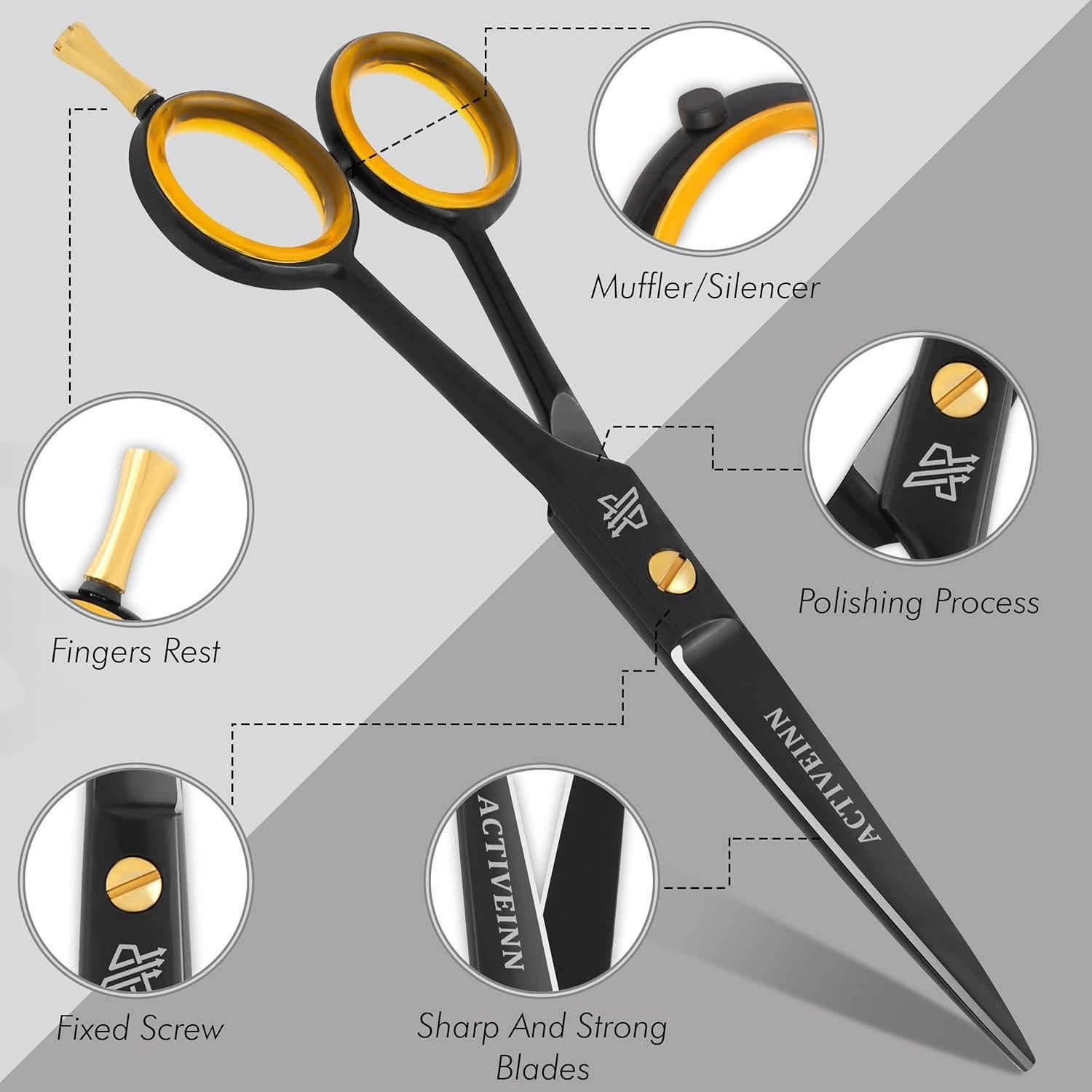 Tijeras de Corte de Cabello Profesional ACTIVEINN 15.24 cm Acero Inoxidable