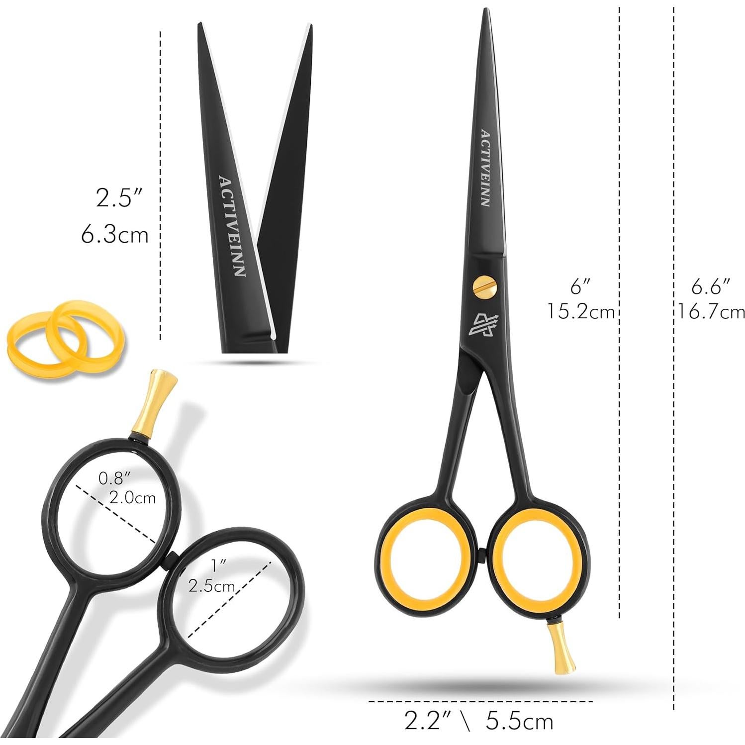 Tijeras de Corte de Cabello Profesional ACTIVEINN 15.24 cm Acero Inoxidable