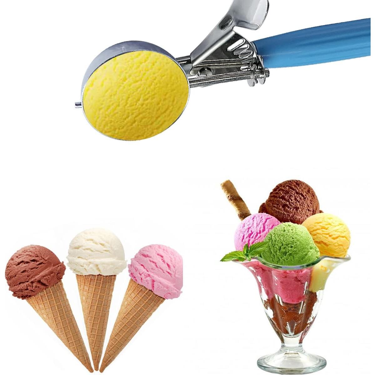 Cucharón de Acero Inoxidable para Helado Yuntop 6.3 cm Azul