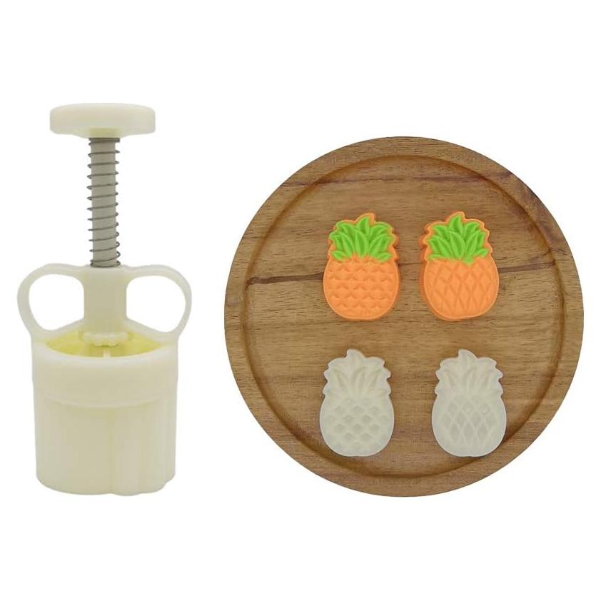 Juego de Molde de Pastel de Luna Ylskmu con 2 Sellos de Piña 25g