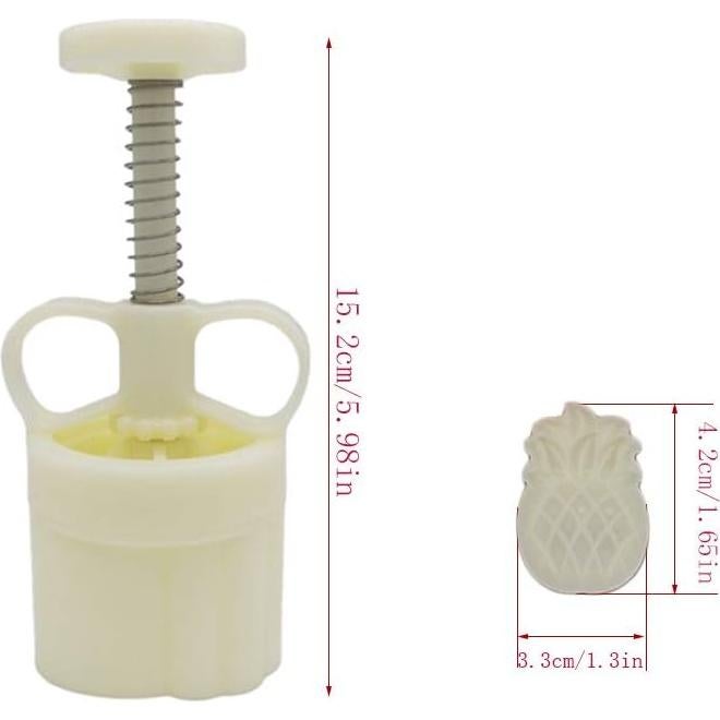 Juego de Molde de Pastel de Luna Ylskmu con 2 Sellos de Piña 25g