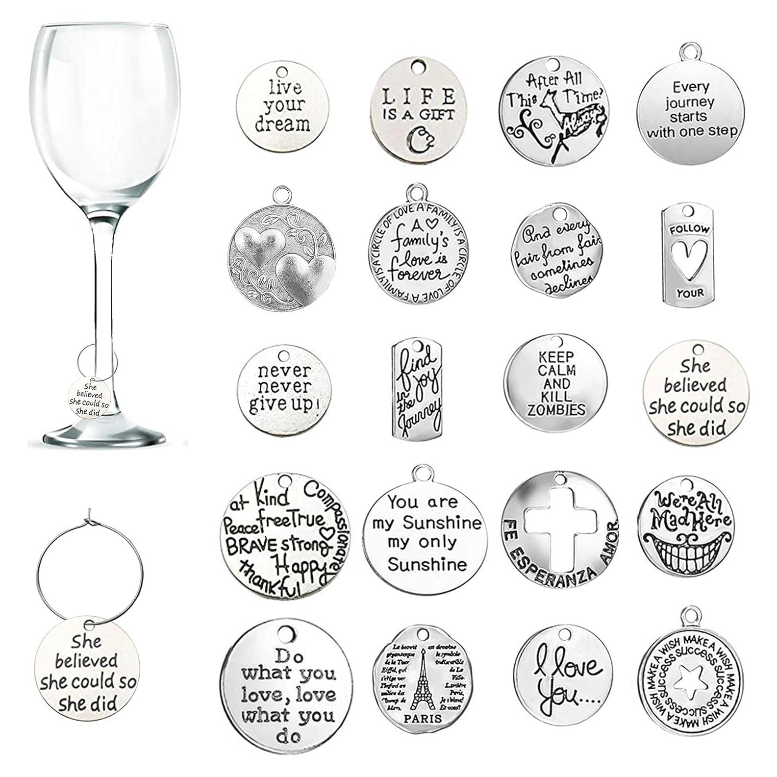 20 Encantos para Copas de Vino CNYMANY - Decoración Temática