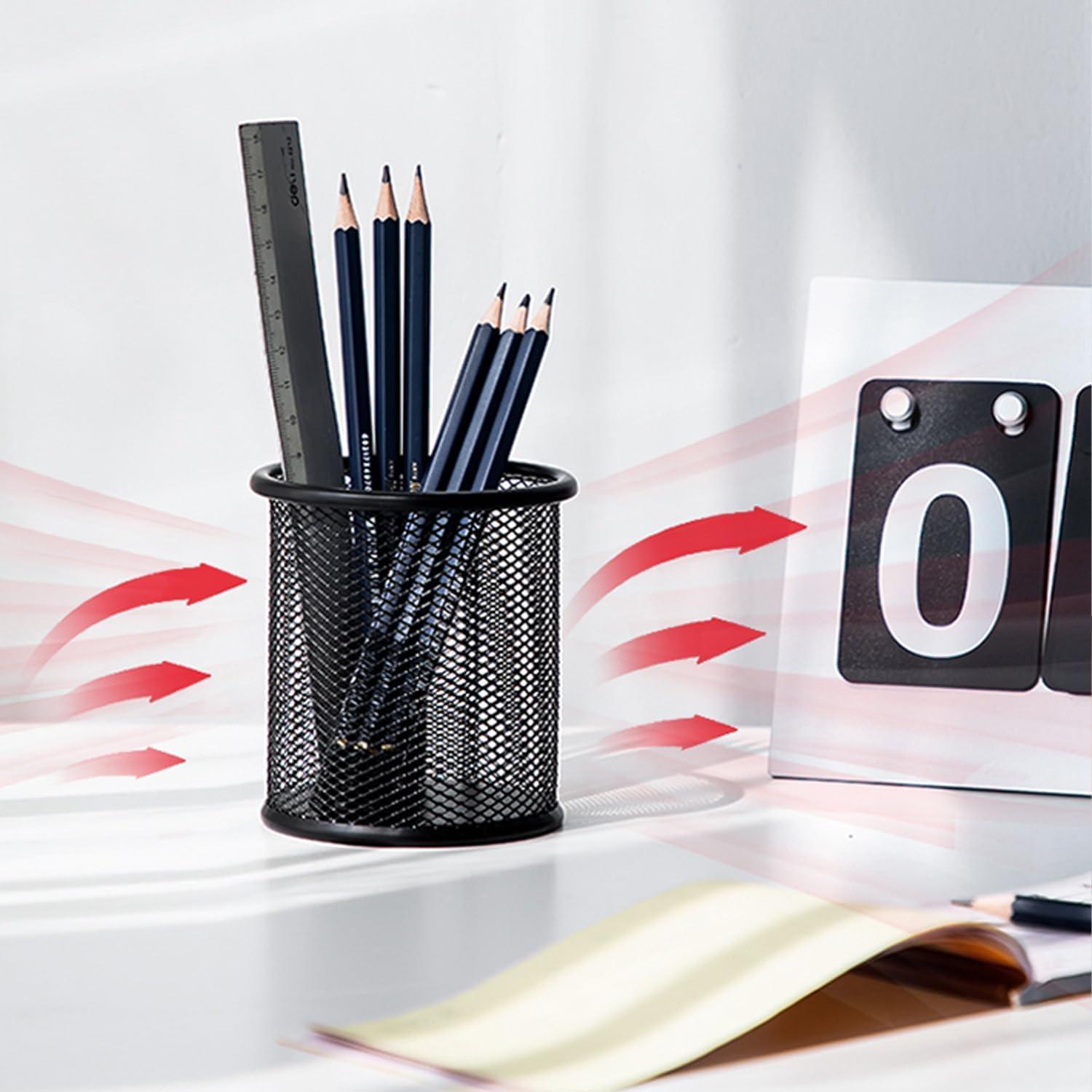 Soporte para bolígrafos AYANICA de malla negra 9.9 cm