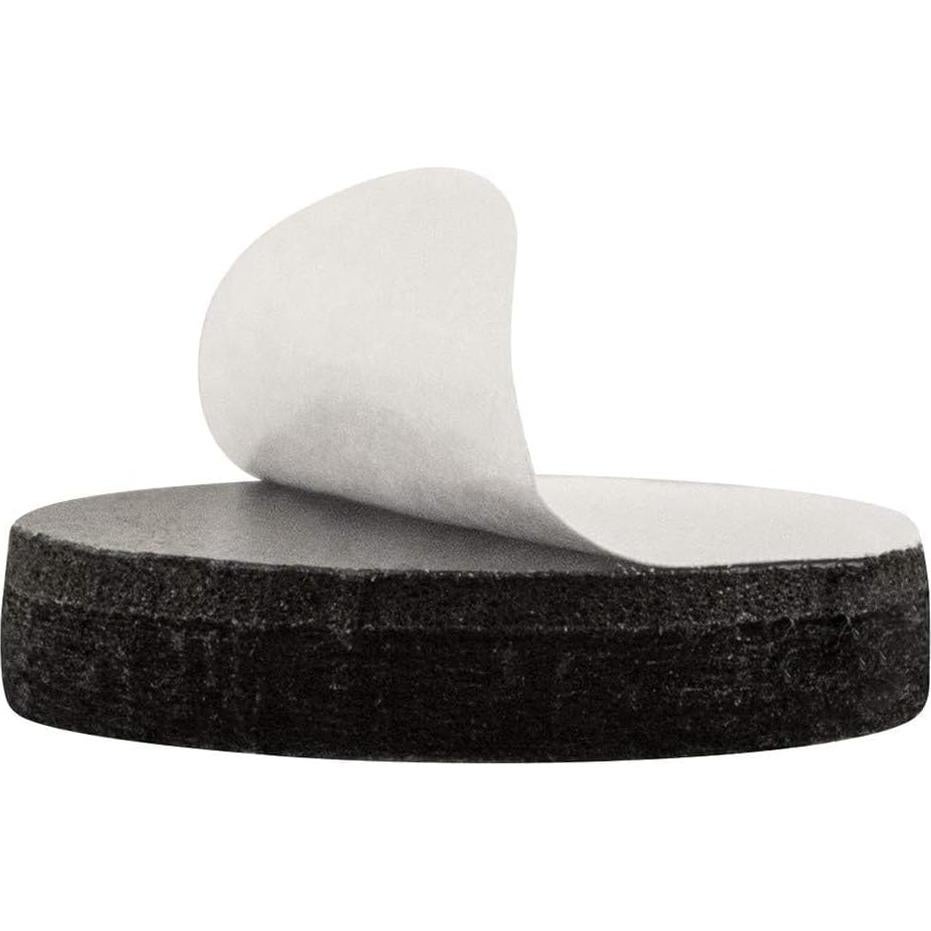 Almohadillas de Fieltro Autoadhesivas Waxman 1.9 cm 48 Piezas Negro