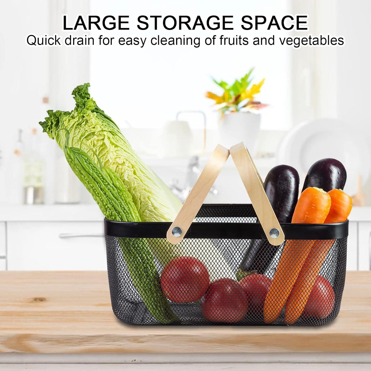 Cesta de Cosecha de Jardín MACOIOR con Mango de Bambú 24.9x39.9cm