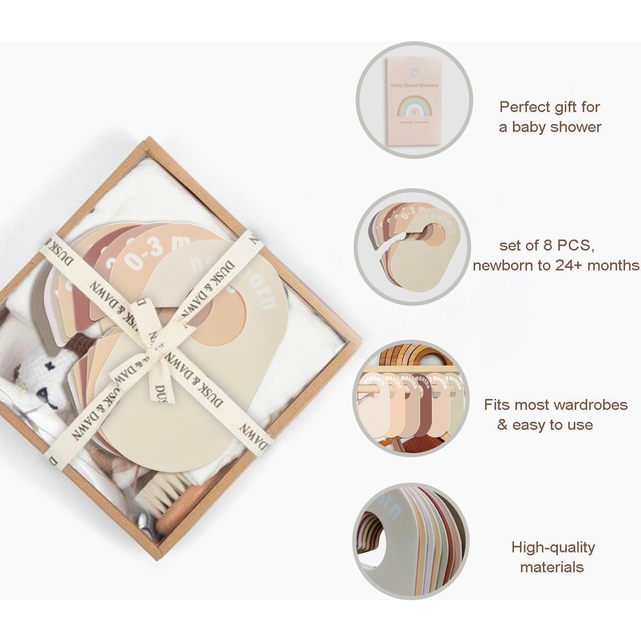 Divisor de Armario para Bebé eoscasely Tono Tierra 8 Tamaños