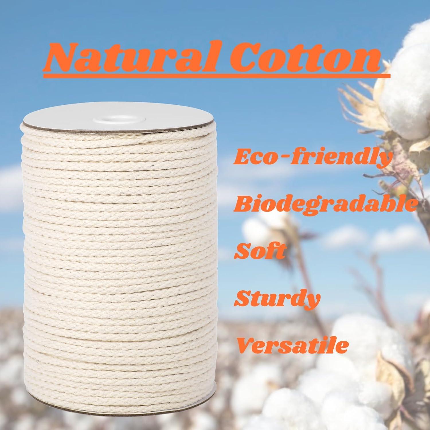 Cordón de macramé trenzado CAQUBO 4mm x 82.29m Beige