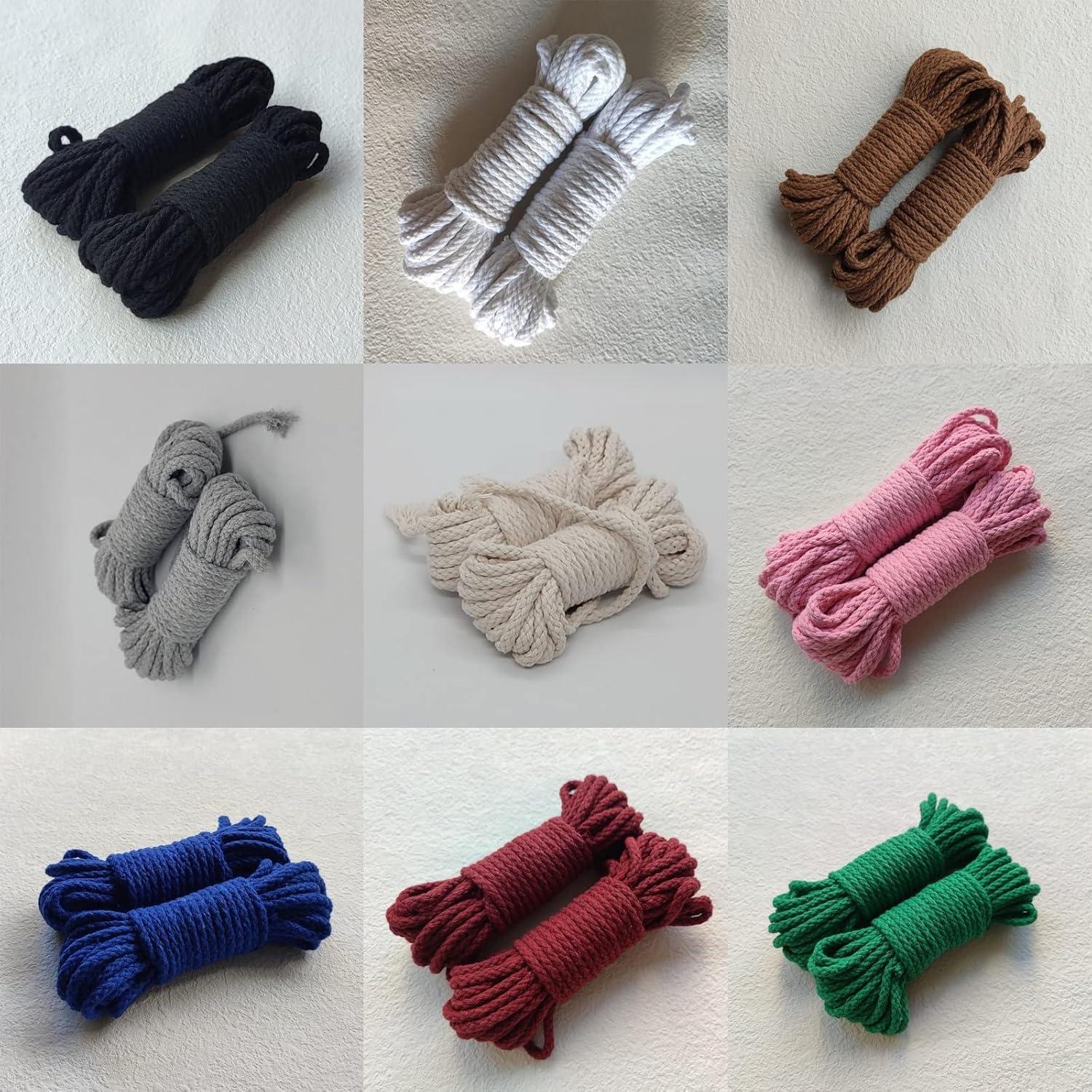 Cordón de macramé trenzado CAQUBO 4mm x 82.29m Beige