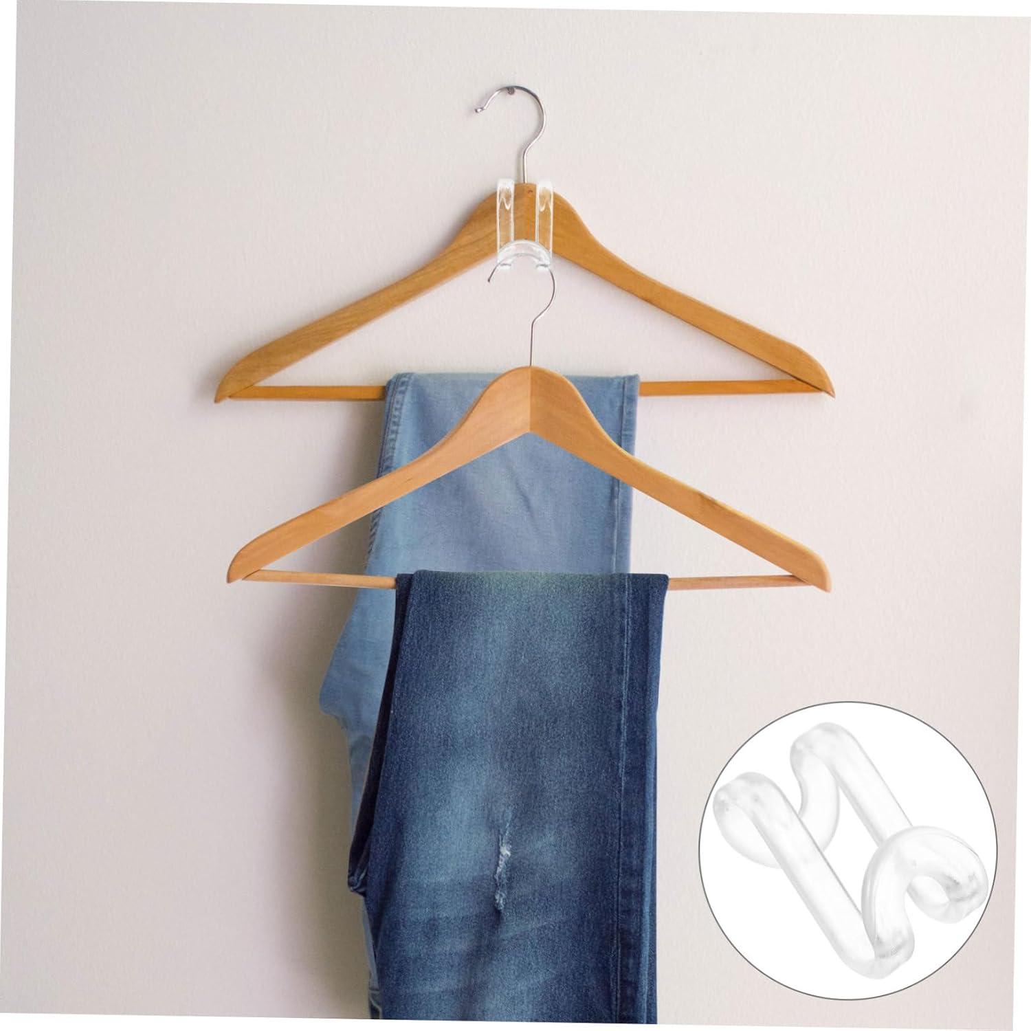 Ganchos Conectores para Perchas SOLUSTRE 60pcs Ahorra Espacio