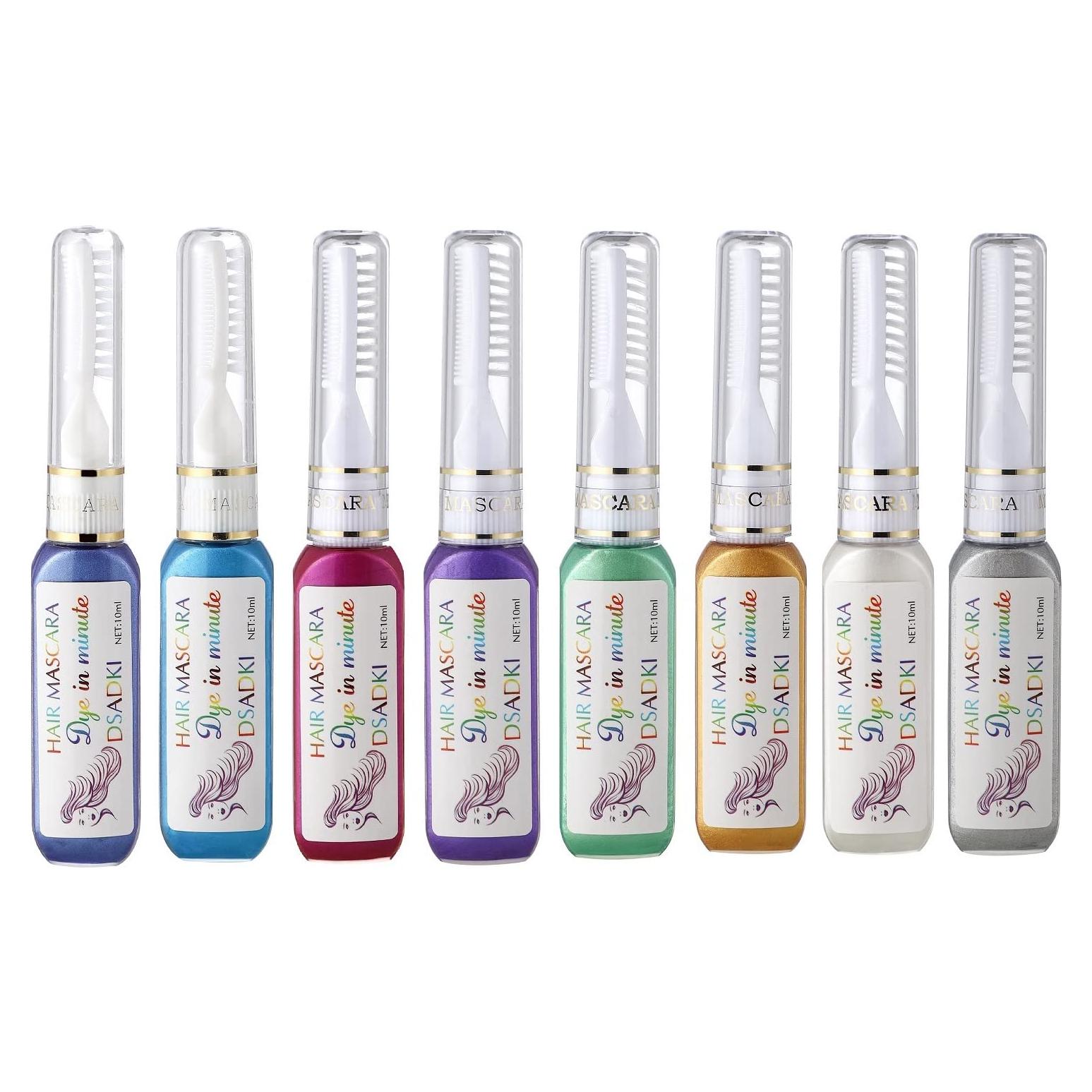 Máscara de Color de Cabello Temporal DSADKI 8 Colores Lavable