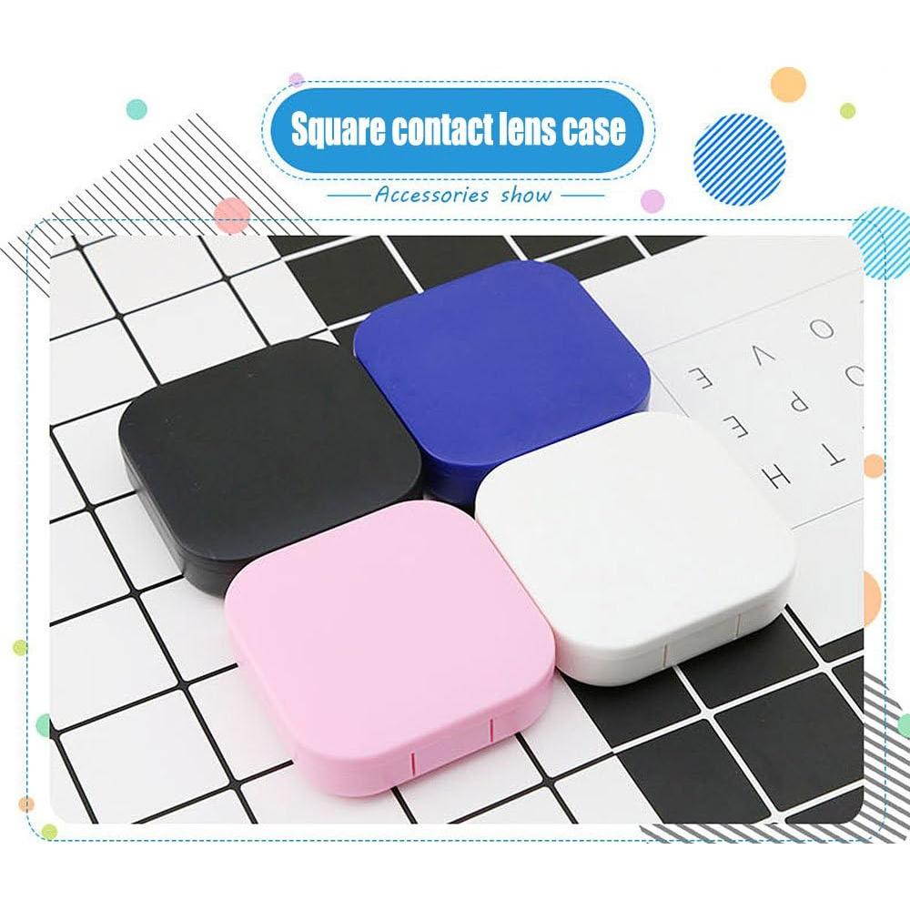 Estuche de Lentes de Contacto Portátil AHIER Negro con Accesorios