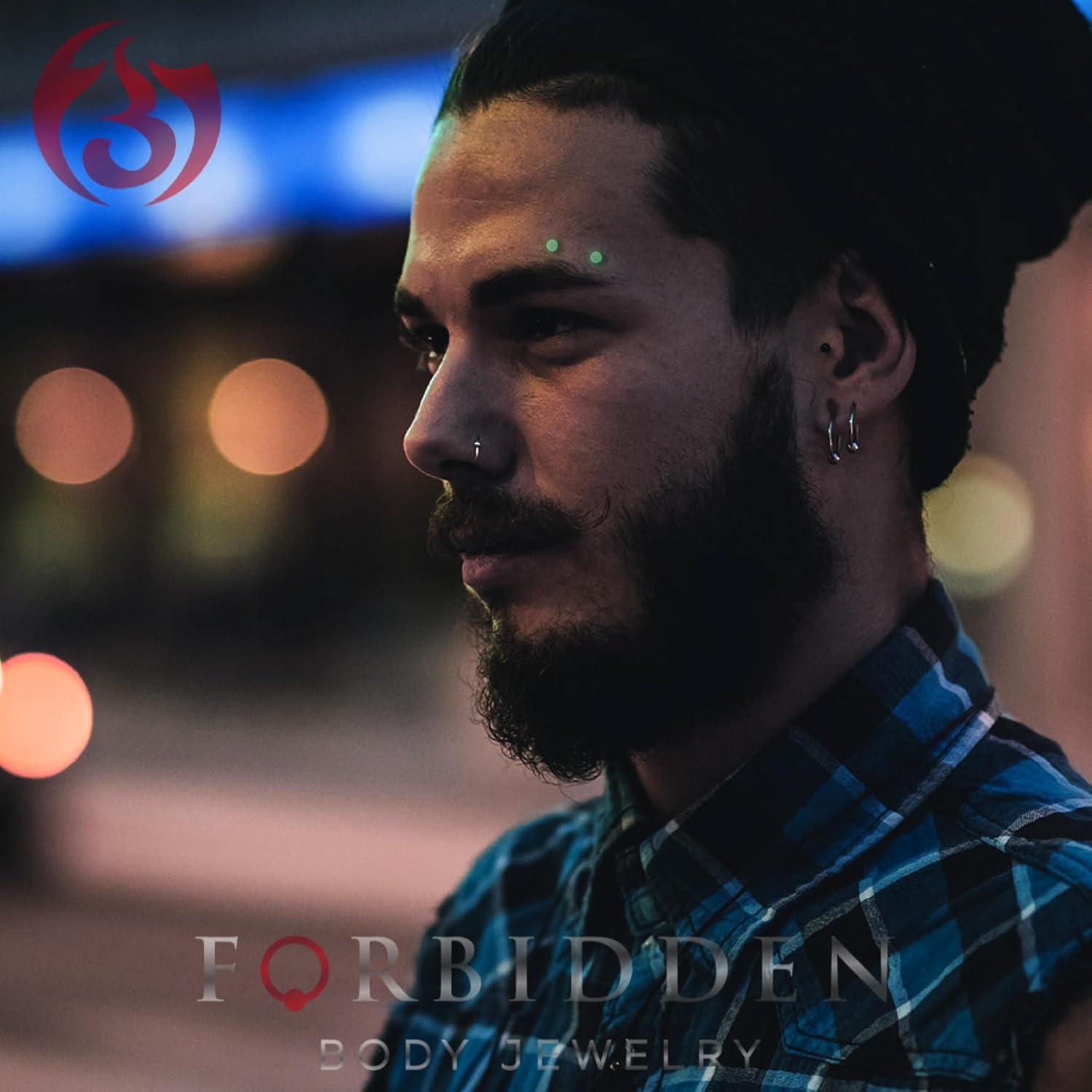 Arete Daith 16g 8mm Acrílico Brillante Forbidden Body Jewelry