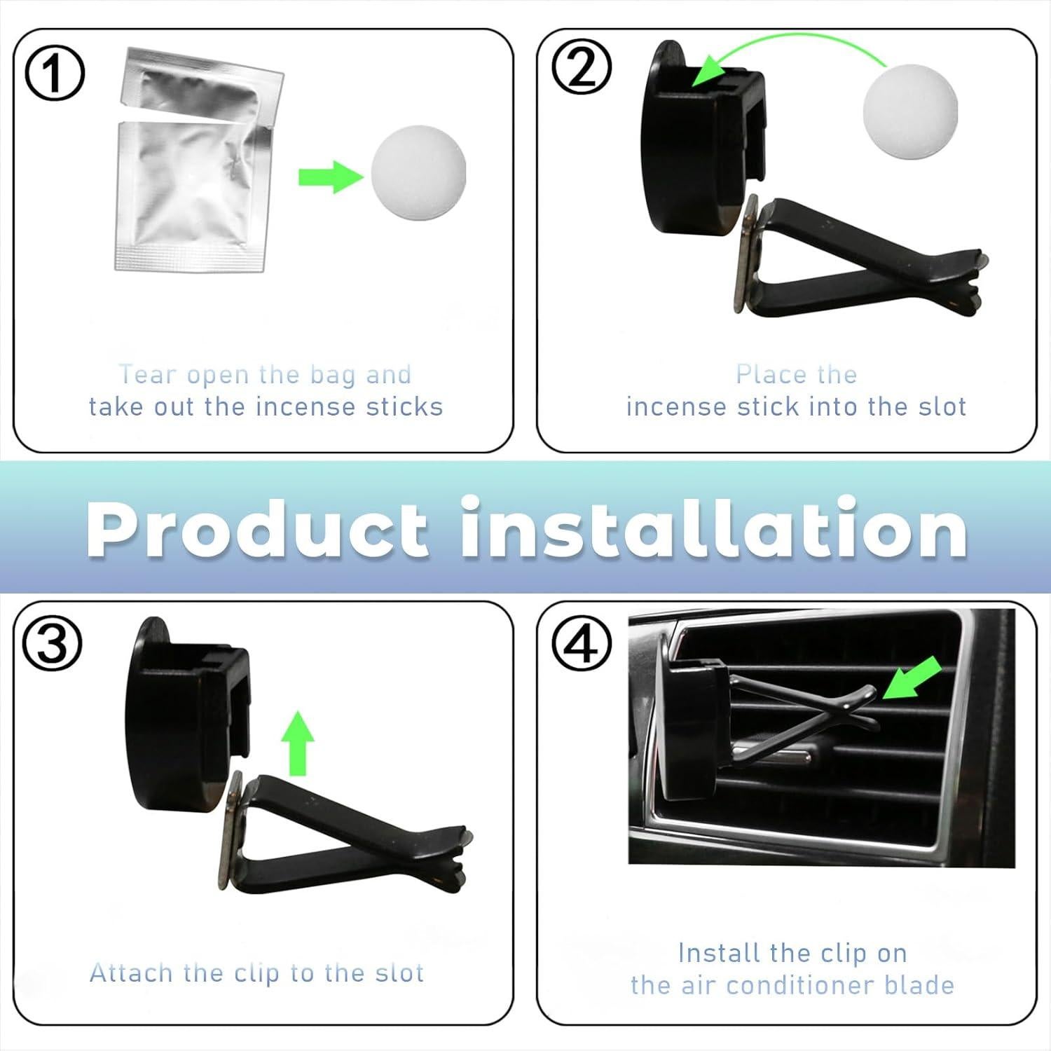 Clips de Ventilación de Coche Gasedin 2 Pcs Aromaterapia Rosa