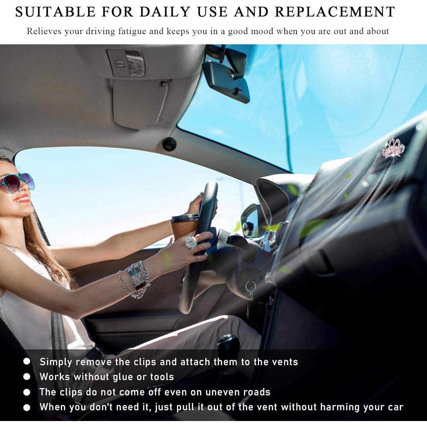 Clips de Ventilación de Coche Gasedin 2 Pcs Aromaterapia Rosa