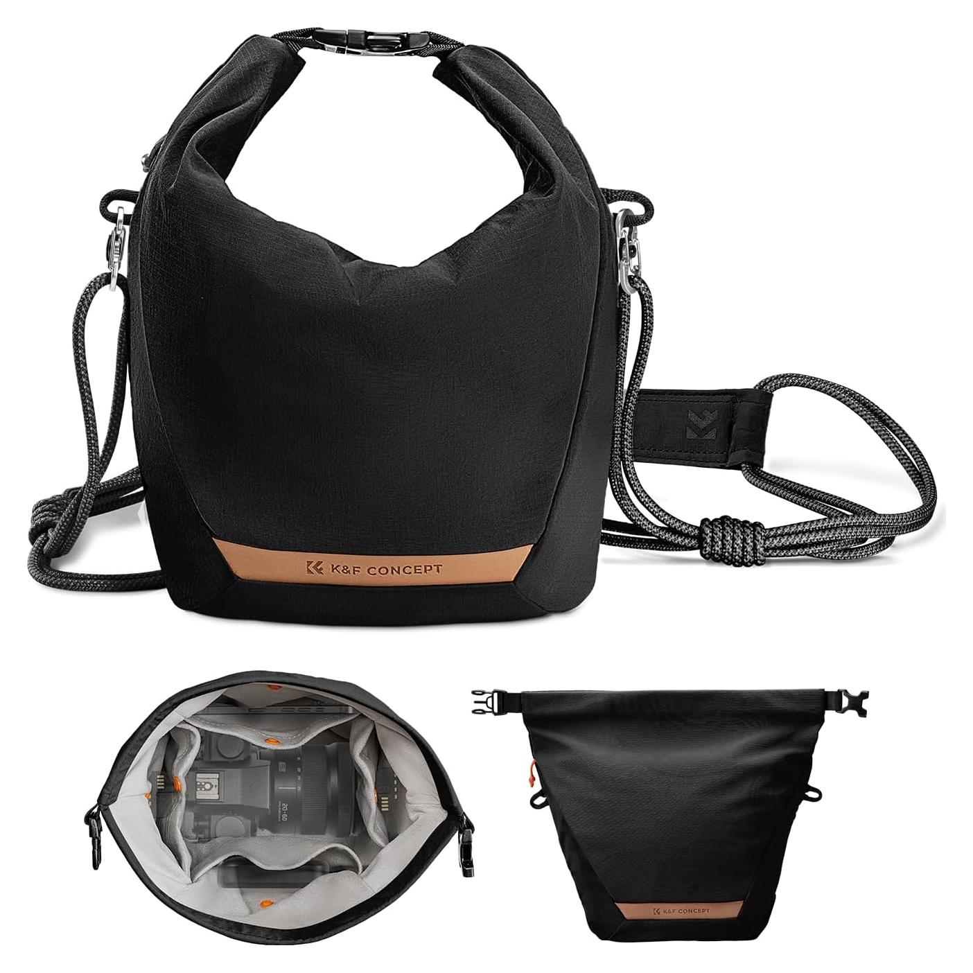 Bolsa de Mensajero K&F Concept para Cámara Compacta Negra